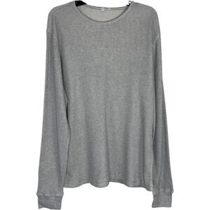 Threads 4 Thought Organic Cotton Waffle Knit Long Sleeve Top Size L Gray Neutral